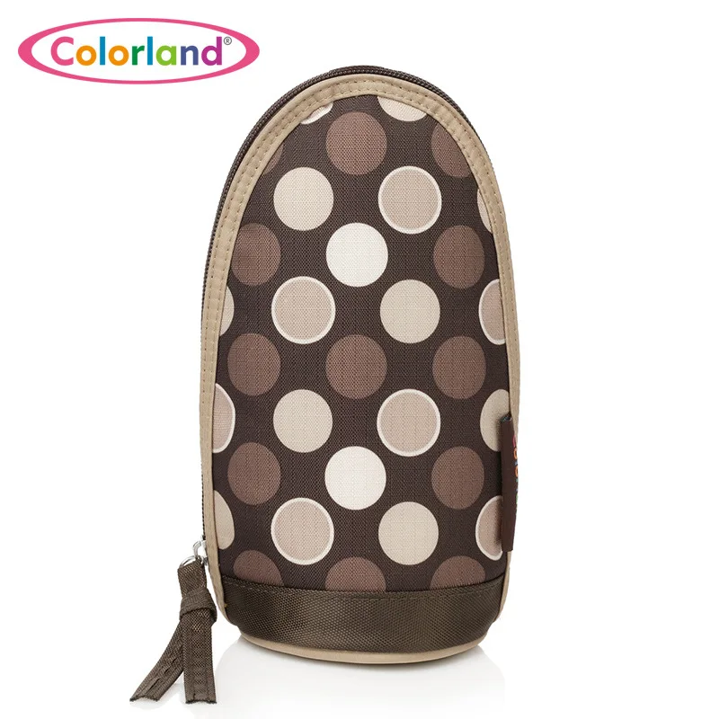 Цветная сумка COLOR.LAND Mummy Thermal Feeding Milk Bottle для термоса для кормления младенцев с изоляцией ручной сумки для переноски чашки с молоком и карманом для хранения на молнии.