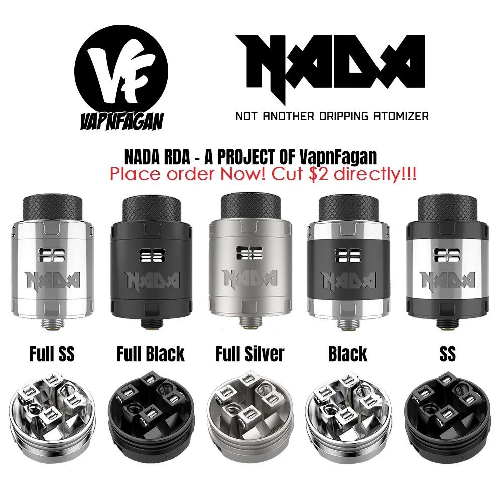 Оригинальный Tigertek nada RDA танк для Vape коробка мод комплект обслуживаемый