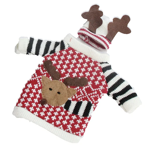 Home Table Decor Christmas Party Wine Bottle Cover Cap Holiday Xmas Santa Deer | Дом и сад