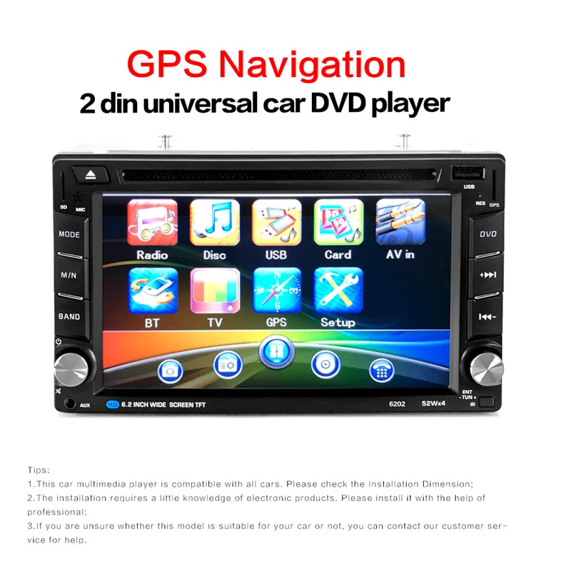 Essgoo 6," 2 Din автомобильный DVD gps Радио Стерео MP5 плеер Bluetooth USB камера заднего вида навигатор Аудио мультимедийный плеер карта