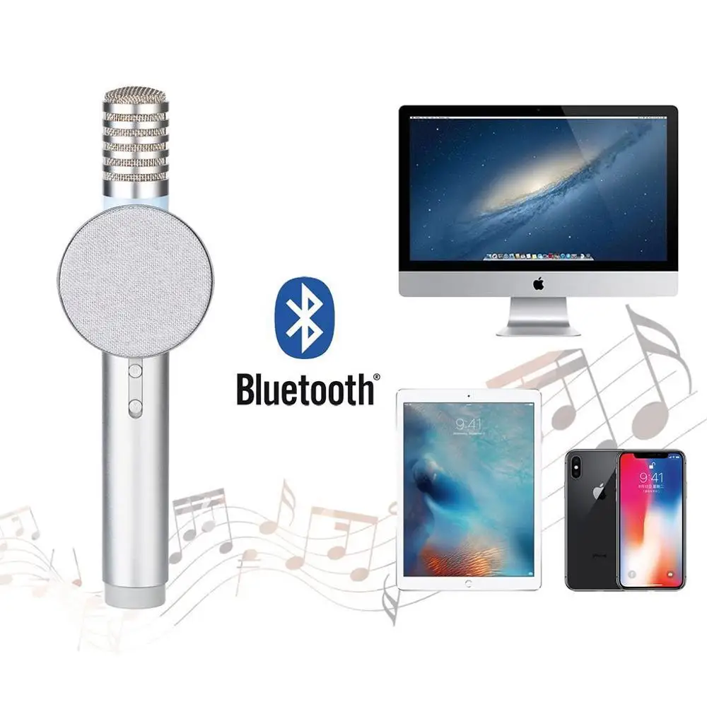 Bluetooth микрофон X1 для караоке и воспроизведения музыки шумо-стирание DSP 2 вида