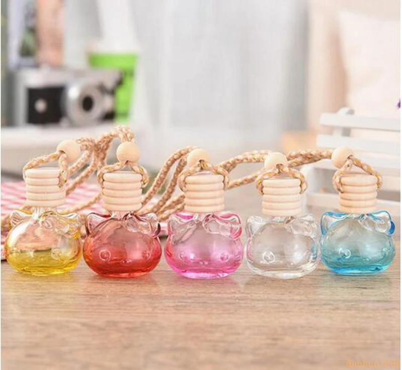

cat Exquisite bottle car pendant Automotive rear view mirror perfume pendant car Modeling decoration empty bottle#2211