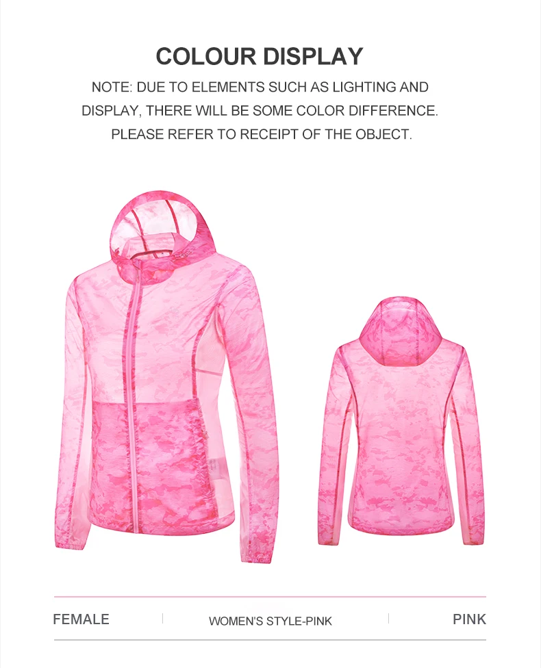 CAMEL Summer Sun Protective Coat Jacket Women Men Clothing UV Waterproof Hiking Camping Outdoor Windproof Lightweight