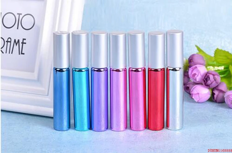 

Hot Sale 10 ml (100pieces/lot) Fashion Metal Roller Refillable Bottle For Essential Oils With UV Roll-on Glass Bottles 56987#