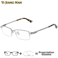top quality titanium men optical glasses frame spring hinge eyeglass prescription spectacles no nickol eu eyewear