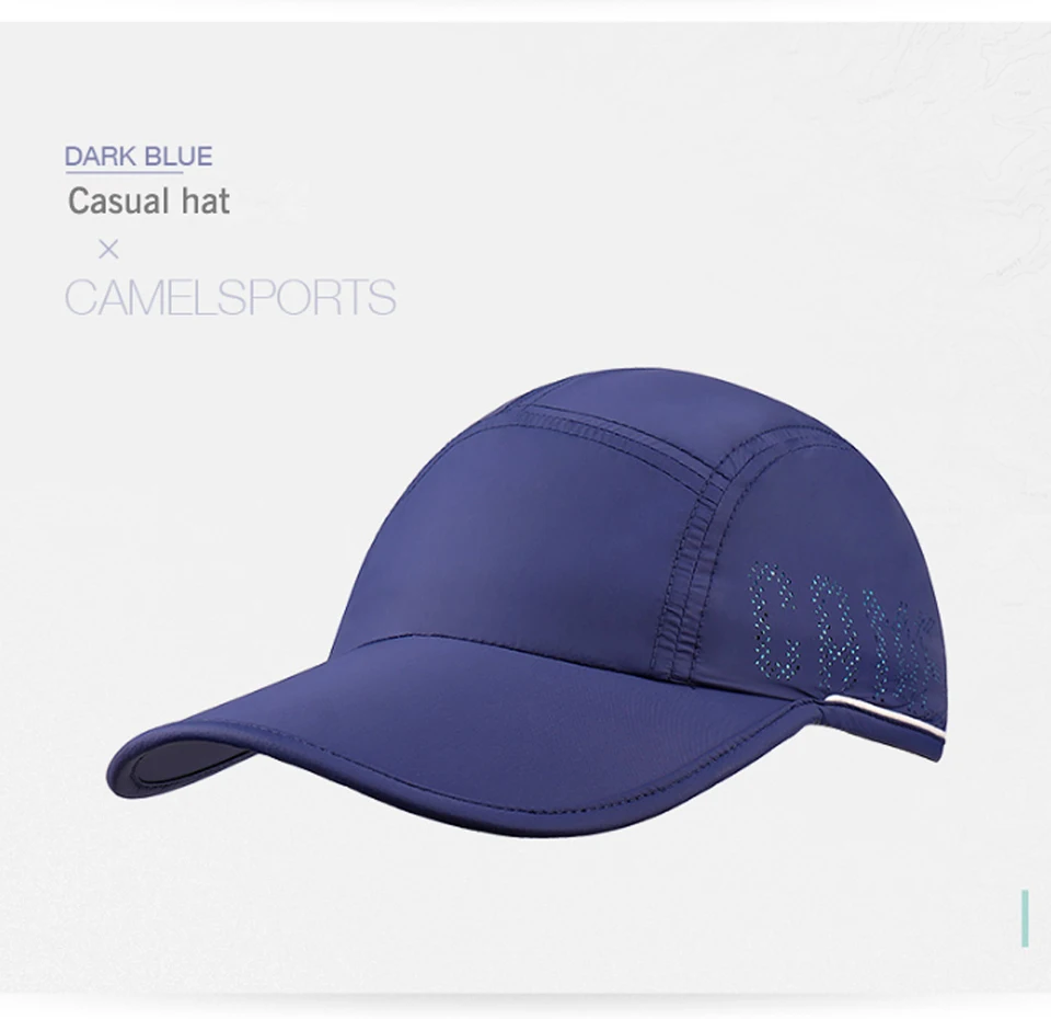 CAMEL Unisex Nylon Outdoor Visor Hat Quick Drying Ultralight Breathable Comfortable Adjustable Hiking Camping Fishing Cap