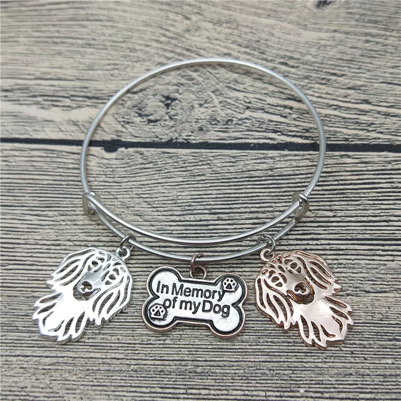 Trendy New Long Haired Dachshund Bangles Cute Long Haired Dachshund dog Bangles Bracelets Fashion Animal Pet Jewellery images - 6