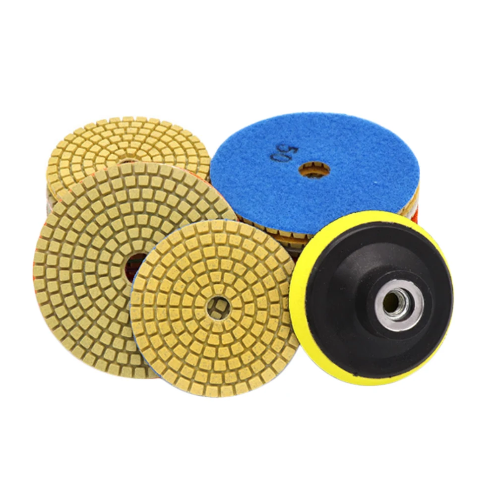 CNBTR 1PCS Diamond Wet Polishing Pads 3 inch for Granite Stone Concrete Marble Floor Grinder or Polisher 50#-3000# | Инструменты