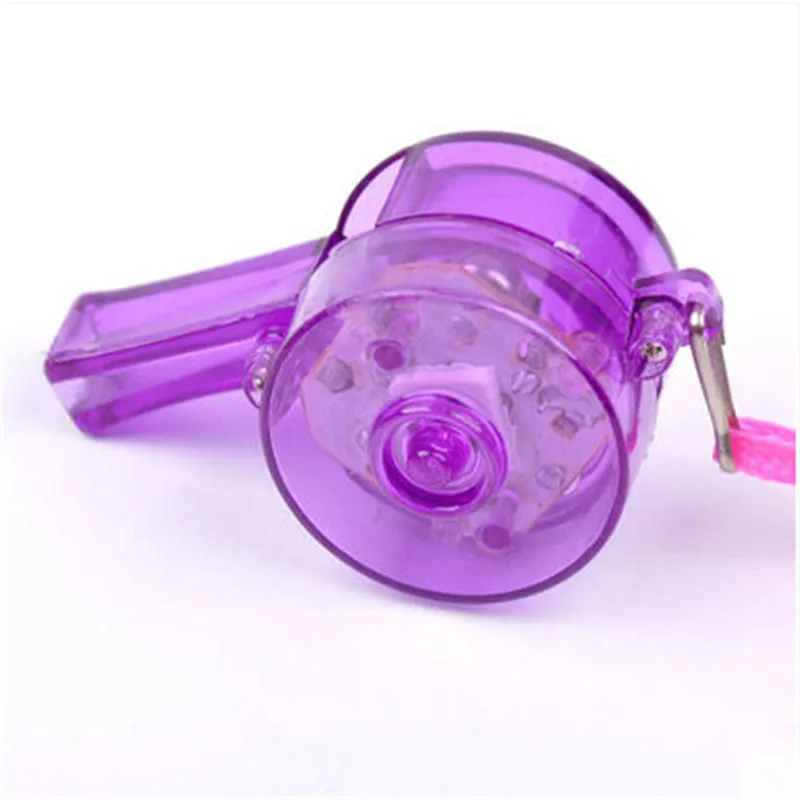 

200PCS/lot Hot Sale 6*3cm colorful LED flashing whistle blinking Bar and whistle light up funny party favors decoration supplies