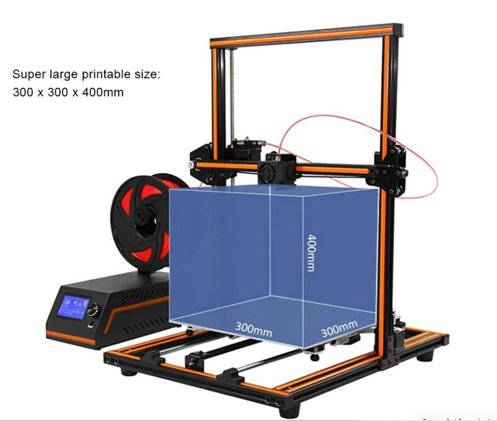 Оригинальный Anet E12 3D принтеры PK JGAURORA A5 300*300*400 рамка из алюминиевого сплава легкая