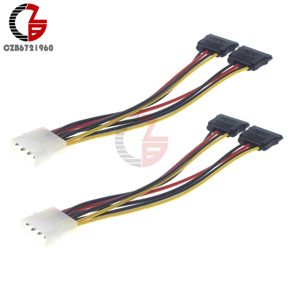 10 шт. 4 Pin IDE Molex до 2 Serial ATA SATA жесткий диск адаптер питания кабель провода разъем