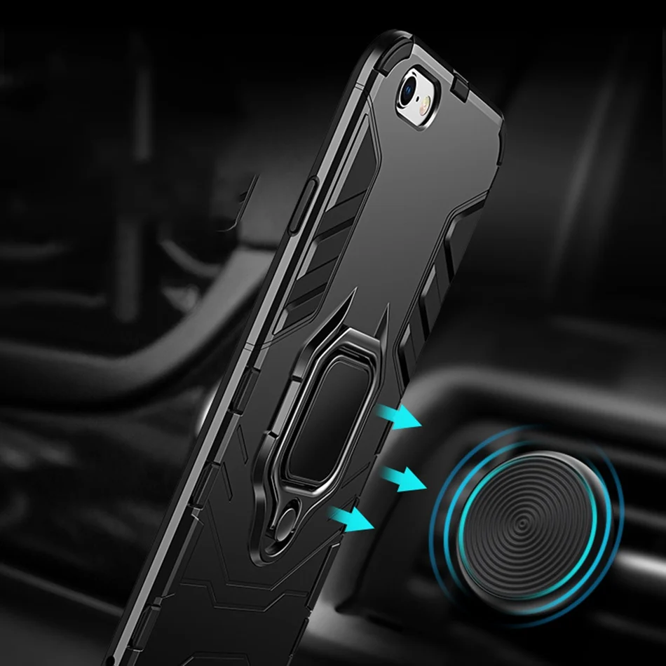 Чехол KISS с магнитным кольцом для автомобиля чехол-держатель iPhone XR 7 11 PRO MAX 8 Plus X XS Max