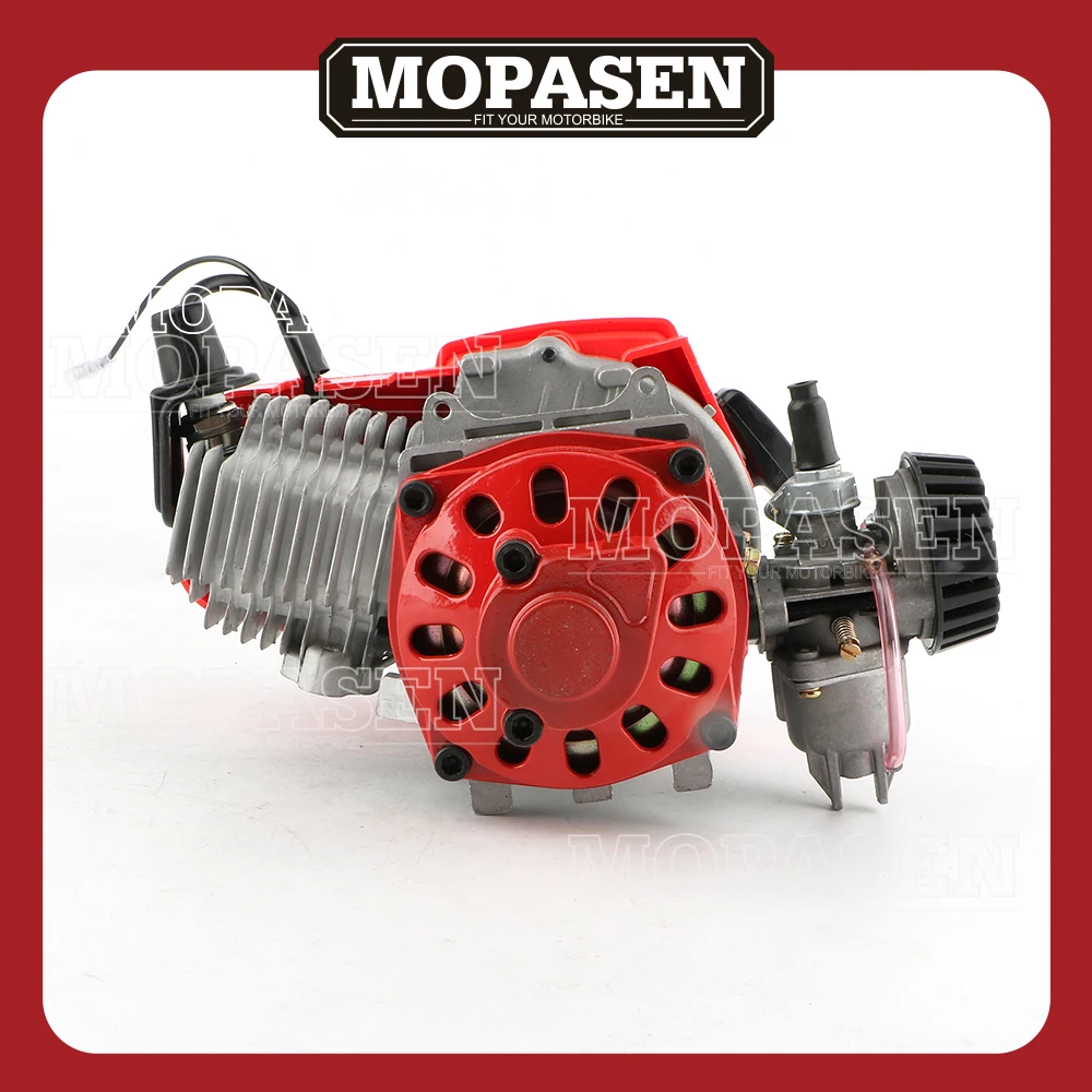 

47CC 2-stroke Engine Motor Pocket Mini Bike Scooter ATV 7T 25H Chain EASY TO Start 40MM Bore Parts Motor Replacement Accessories