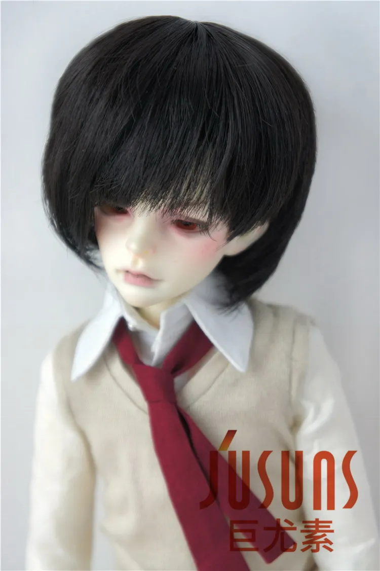 7-8inch Black 2 JD336 1/6 1/4 1/3 модные термостойкие куклы BJD парик Размер 6-7 дюймов 7-8 дюймов 8-9 дюймов волосы куклы YOSD MSD SD парики аксессуары для кукол - Цвет: 7-8inch Black 2