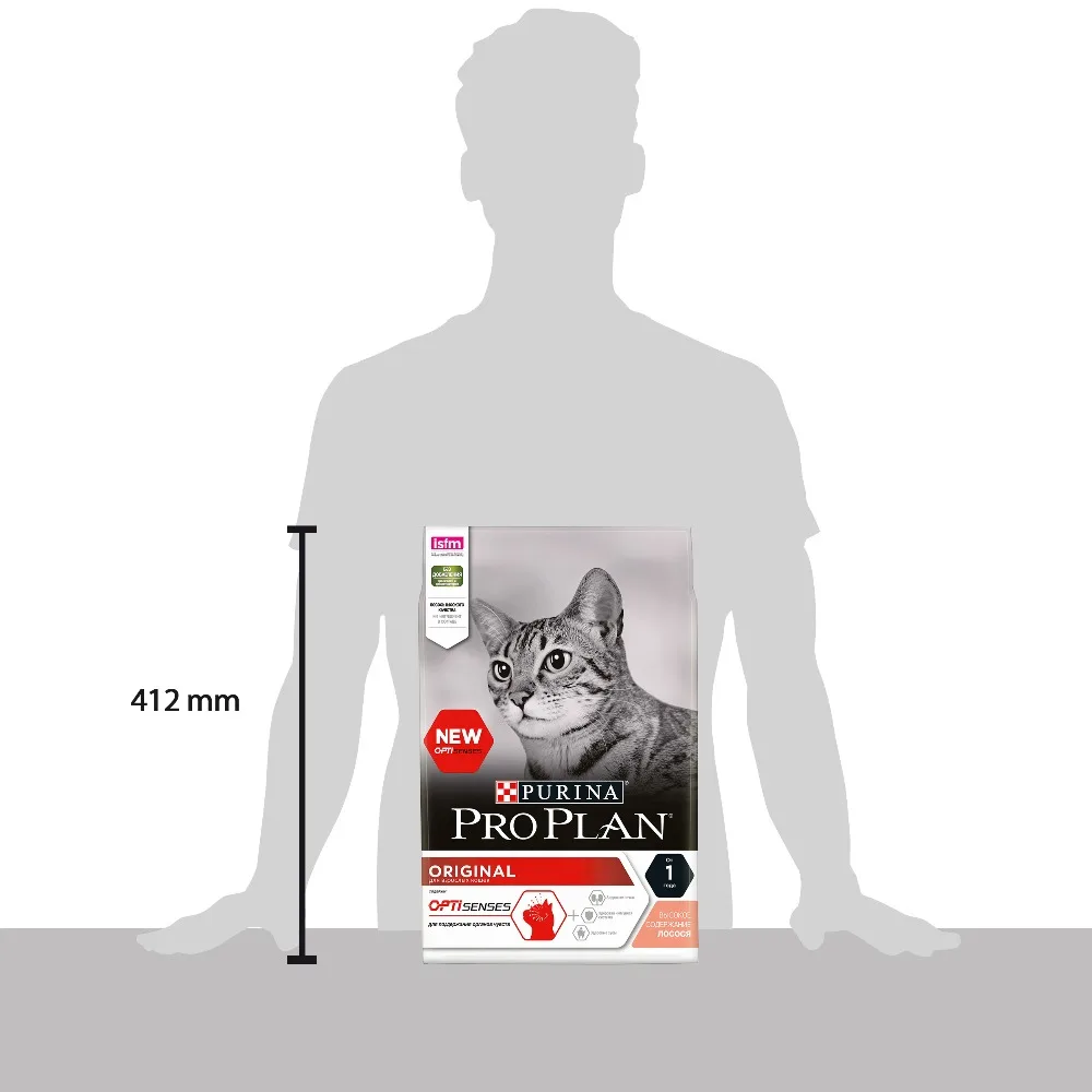 Сухой корм Purina Pro Plan для взрослых кошек от 1 года с лососем 4 упаковки по 3 кг | Дом и