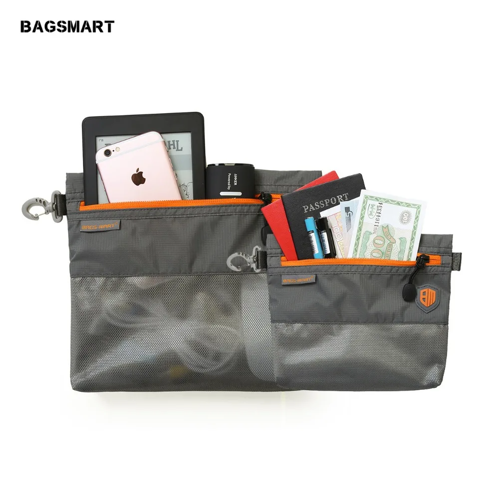 BAGSMART 2 шт упаковка BagsTravel Водонепроницаемая Косметика сумка электроника