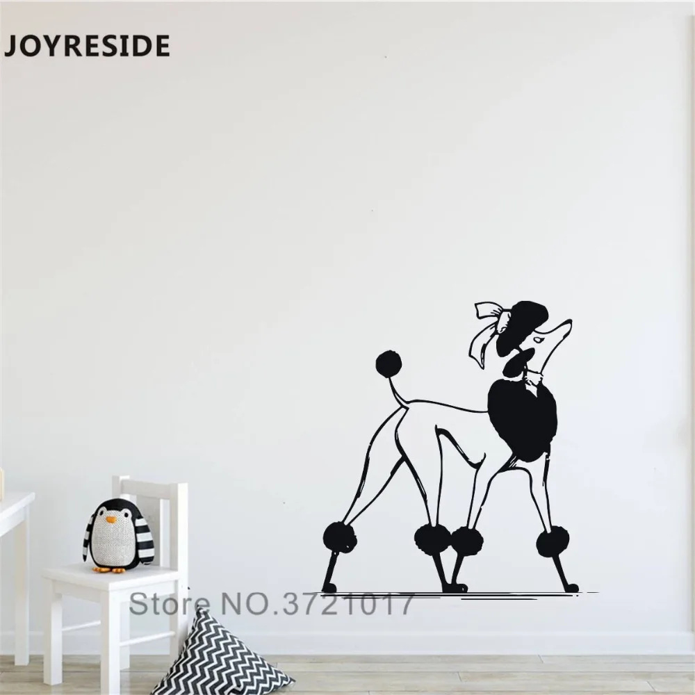 Виниловая наклейка на стену joyesate Poodle домашний декор для животных собаки щенка
