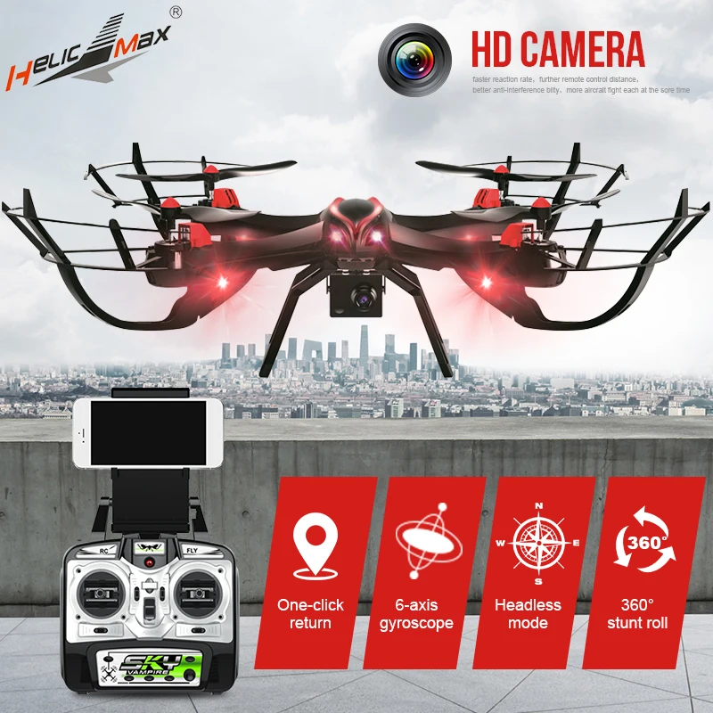 HeLIC MaX 1327 Радиоуправляемый Дрон квадрокоптер wifi 2 4G вертолет Дроны с камерой