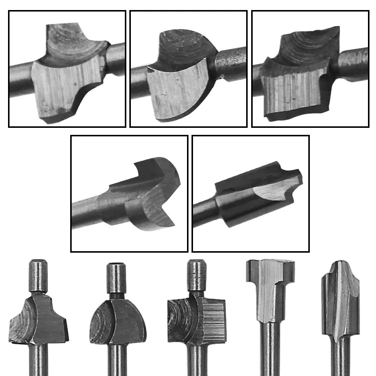 10 шт. 1/" 3 мм хвостовик мини фасонные фрезы HSS Подходит Dremel Foredom набор роторных инструментов деревообрабатывающий нож для ремонта кромок плотницкое сверло