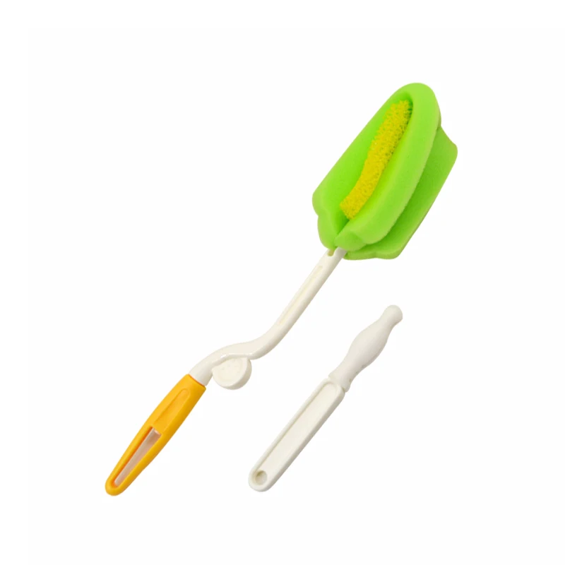 

kd3084 Baby Milk Bottle 360 deg Sponge Cleaner Brush Plastic Glass Milk Water Cup Cleaning Feeding Bottle Dummy Nipple Pacifier