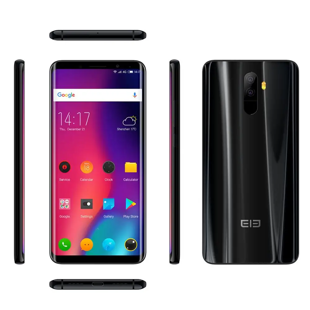 Elephone U Smartphone6GB + 128G 5 99 &quot18:9 экран Android 7 1 MT6763 Octa Core Face ID 13 МП Двойная Задняя камера 4G