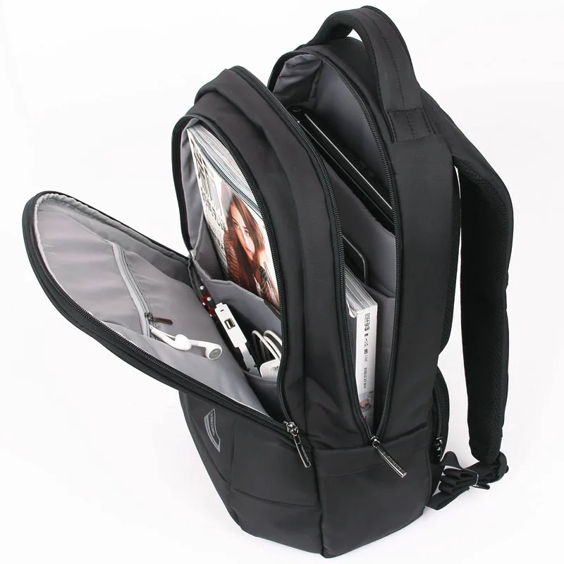 Kingsons моды черный рюкзак для ноутбука ежедневно Для мужчин компьютер bagpacks Mochila