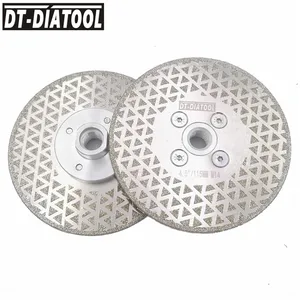 Диск алмазный гальванический для резки DT-DIATOOL, 2 шт.pk, 115 мм, резьба M14, с обеих сторон, покрытие камня Мрамор, 4,5 дюйма