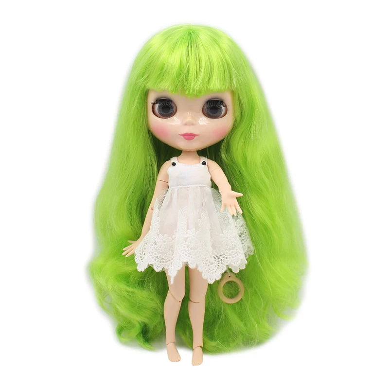 Ледяная кукла DBS Blyth 1/6 bjd 30 см ярко зеленые волосы блестящее лицо совместное тело