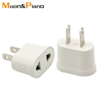 universal eu to us plug euro europe to usa travel wall ac electrical power charger outlet adapter converter 2 socket input pin