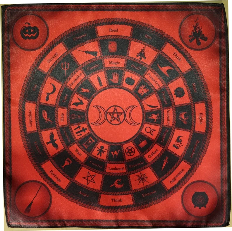 Ткань алтарь круг ведьма Wicca Divination Совет|Церковные сувениры| |