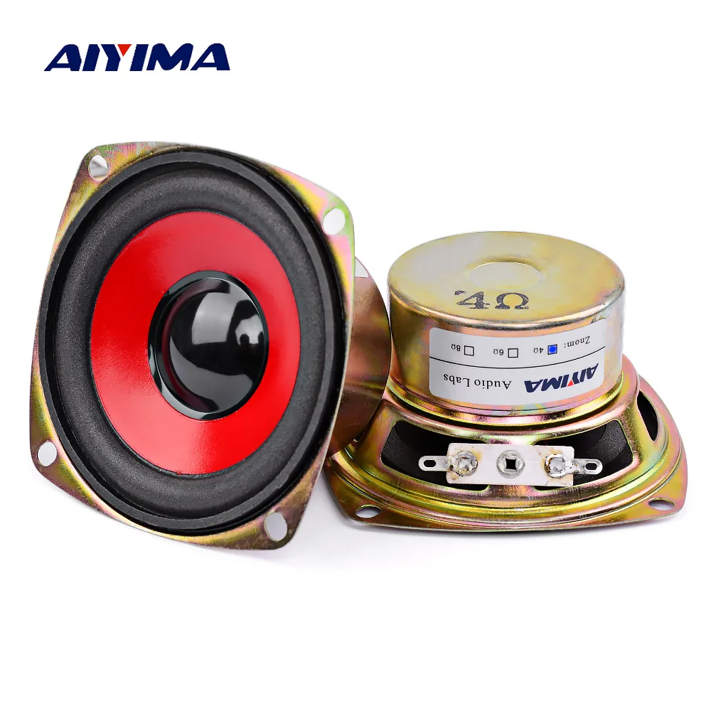 AIYIMA 2 шт. 3 дюймовый звуковой динамик 4ohm 10 Вт полный диапазон Alto Altavoz спутниковый