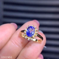 kjjeaxcmy boutique jewelry 18k gold inlaid natural sapphire ring female models 6 75 support test