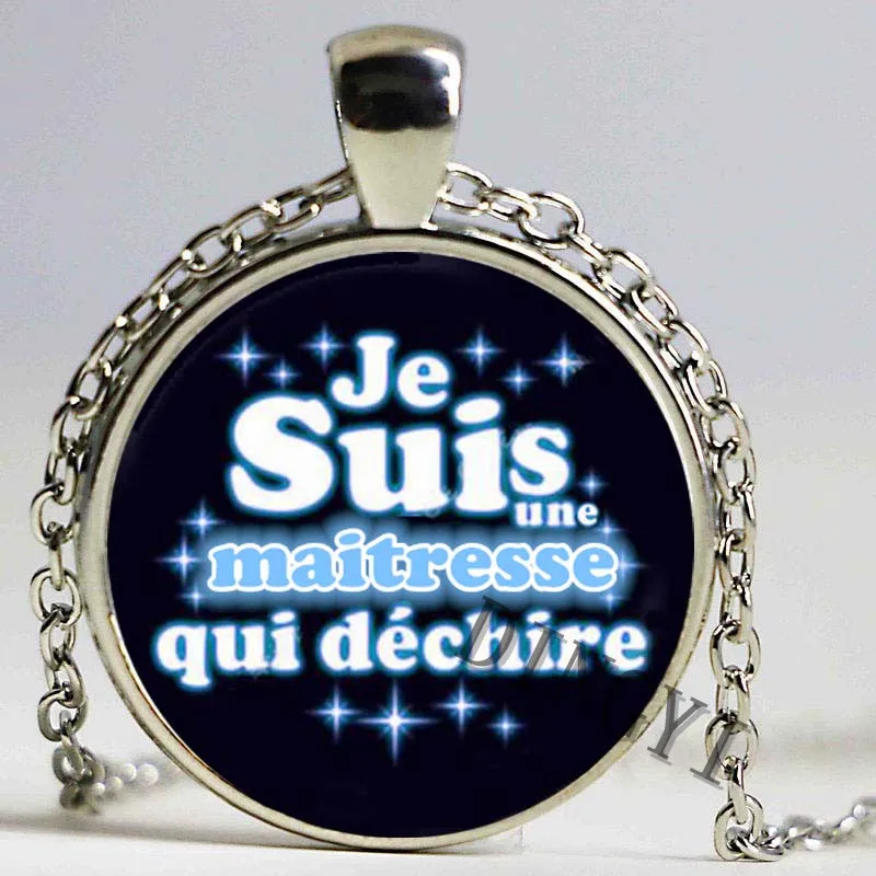 2 шт. опт персонализированные je suis une papa maitresse nounou украшения милое ожерелье