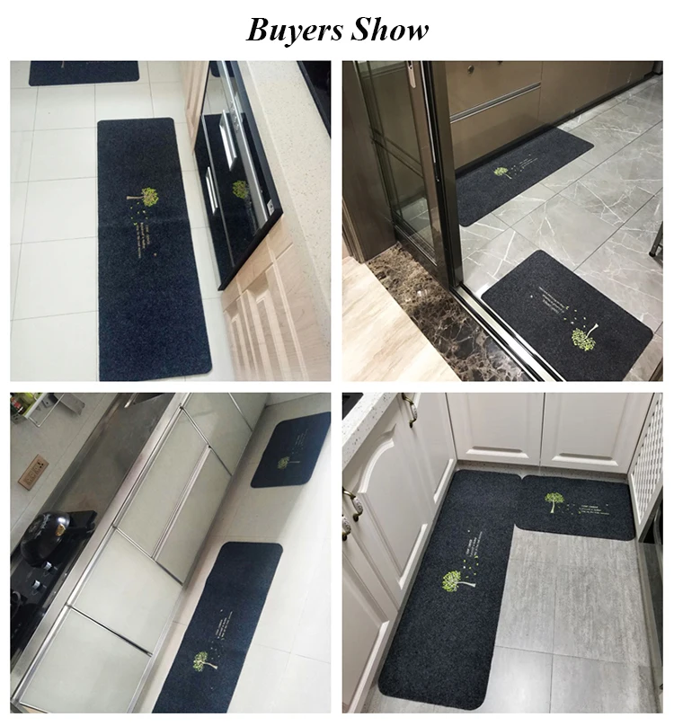 Infant Shining 2PCS Kitchen Mat Oil And Water Absorption Carpet Non-slip Door Mat Living Room Floor Mat Machine Washable Carpet