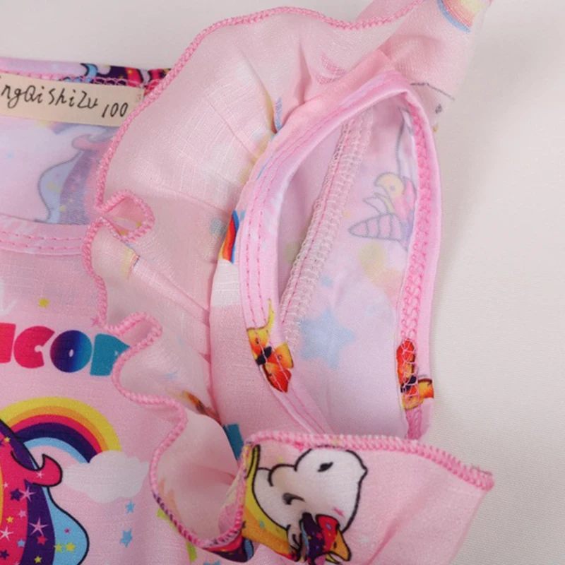 Платье с радужным единорогом для девочек платье малышей рисунком облака без