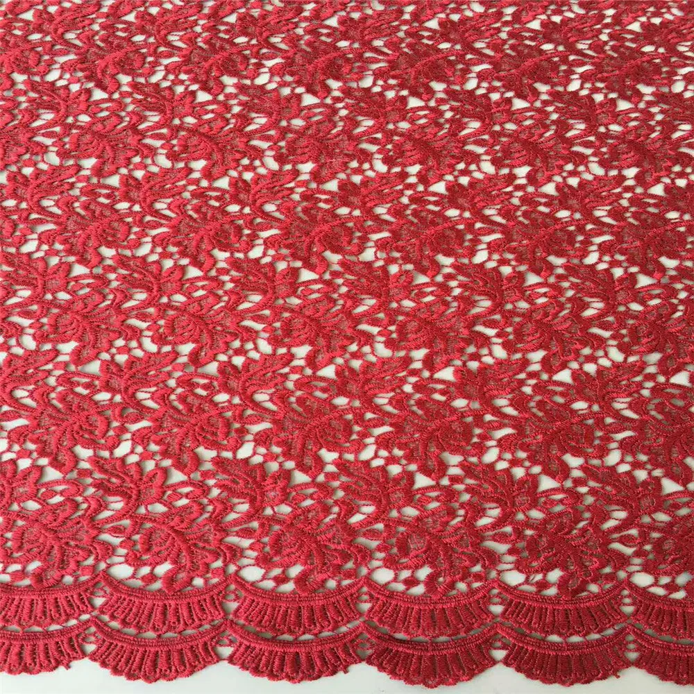 Best Selling Nigeria Embroidery Cord Lace High Quality Guipure Chemical Dress 5 Yards Fabric Black African Laces X669-1 | Дом и сад