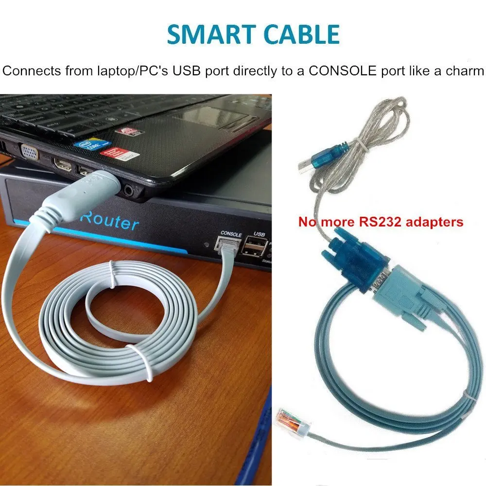 USB Console Cable to RJ45 Essential Accesory of Cisco NETGEAR Ubiquity LINKSYS TP-Link Routers/Switches for Laptop | Компьютеры и офис