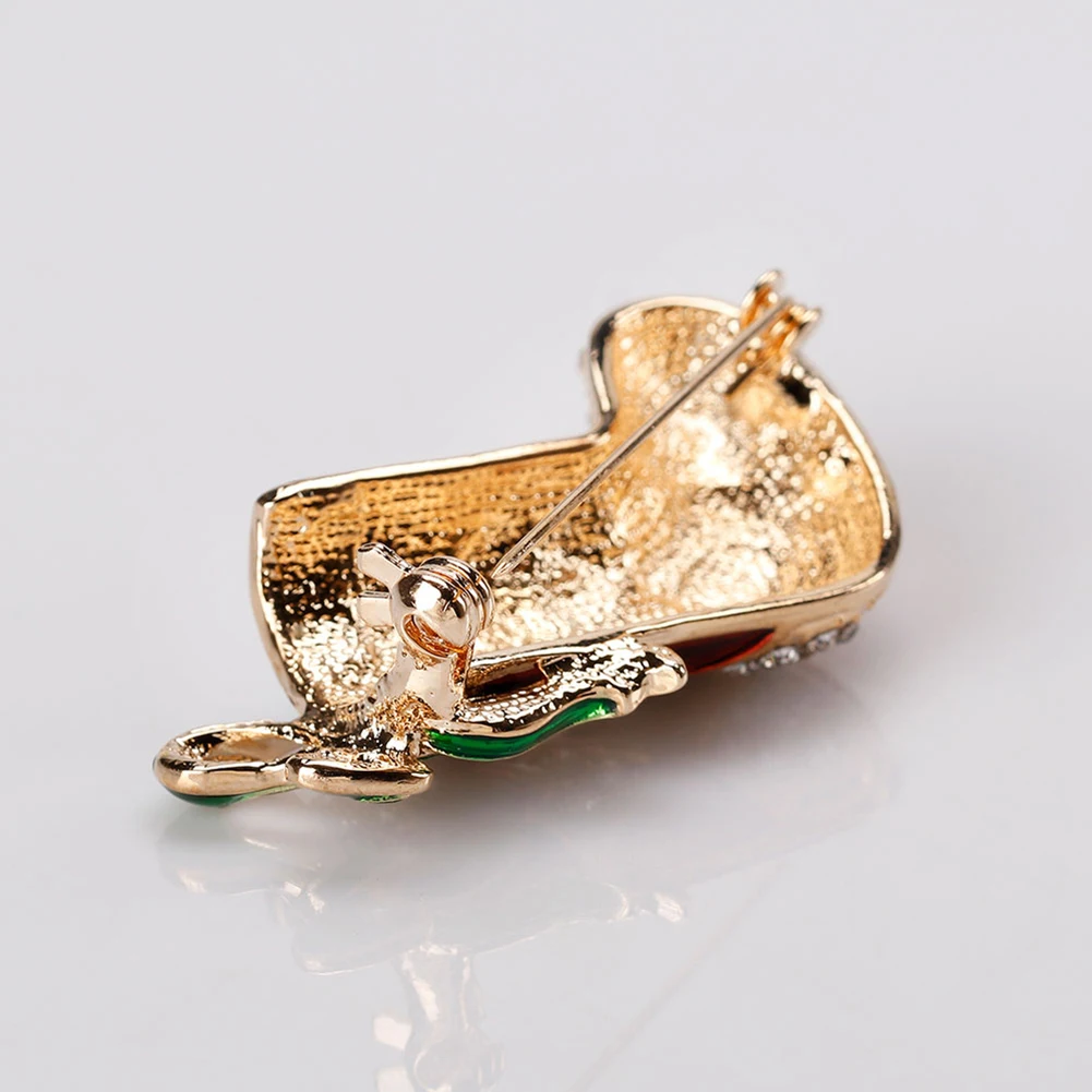 Shiny Rhinestone Enamel Christmas Stocking Party Brooch Pin Family Xmas Gift | Украшения и аксессуары