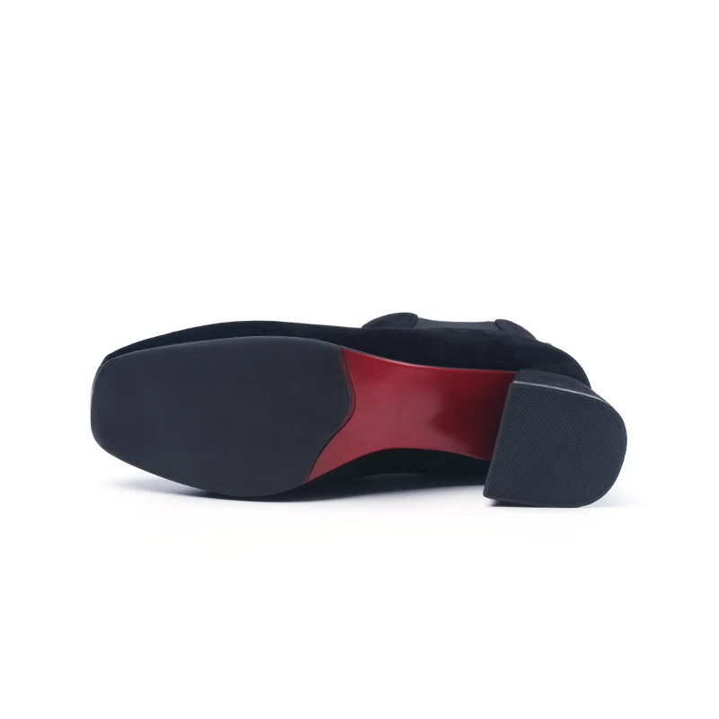 Детские замшевые ботинки Челси теплые плюшевые Ботинки на каблуке средней