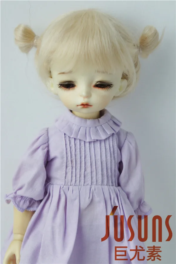 JD415 1/8 1/6 1/4 милые два пони BJD mahair парики Размер 5-6 дюймов 6-7 дюймов 7-8 дюймов кукольные волосы модные кукольные аксессуары - Цвет: 6-7inch Blond M9