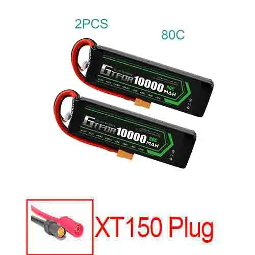 2S10000mah80C-XT150 GTFDR lipo батарея 7,4 V 10000mAh 2S 60C 80C 100C RC батарея Deans XT60 для 1/8 1/10 автомобилей RC лодка вертолет Квадрокоптер лодка автомобиль - Цвет: 2S10000mah80C-XT150