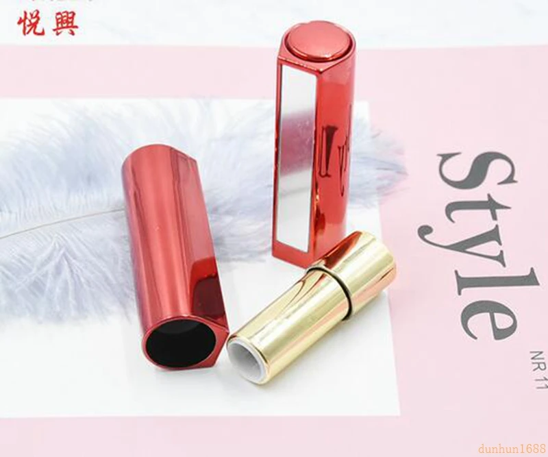 

free shipping 100pcs Spot Bounce Lipstick Tube Plating Round Blush Lipstick Tube ..#2211