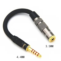 hifi 4 4mm balanced headphone adapter audio cable 4 4 to 3 5mm 2 5mm 6 35mm xlr 4 pin male to female angle