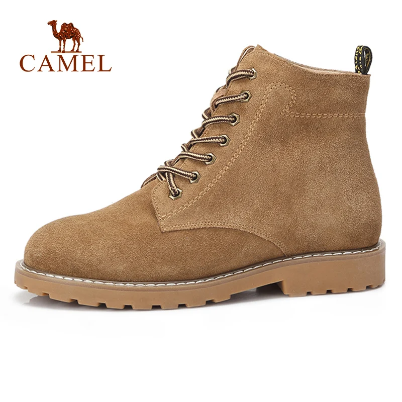 CAMEL/Новинка женские модные полусапожки повседневные Ботинки martin из коровьей