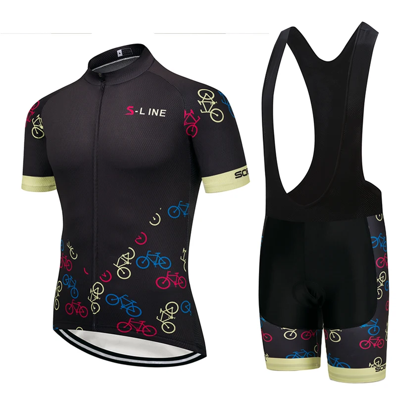 Велосипедная одежда TEAM S LINE 2019 велосипедная Джерси 9D Ropa Ciclismo быстросохнущие