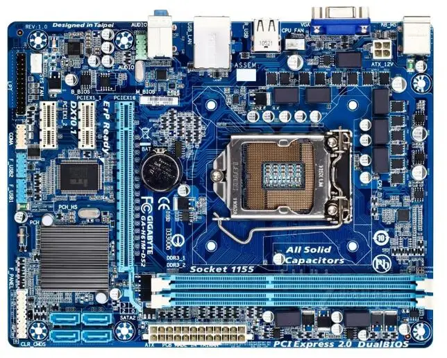 Материнская плата для Gigabyte оригинальная б/у настольного ПК с сокетом LGA 1155 DDR3 H61