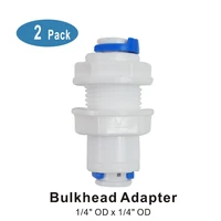 14 inch bulkhead adapter fitting connection parts for water filtersreverse osmosis ro systems 2 pack