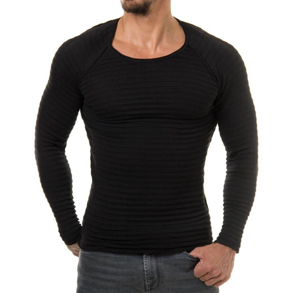 Для Мужчин's Повседневное Slim Fit круглым Средства ухода за кожей Шеи обычный