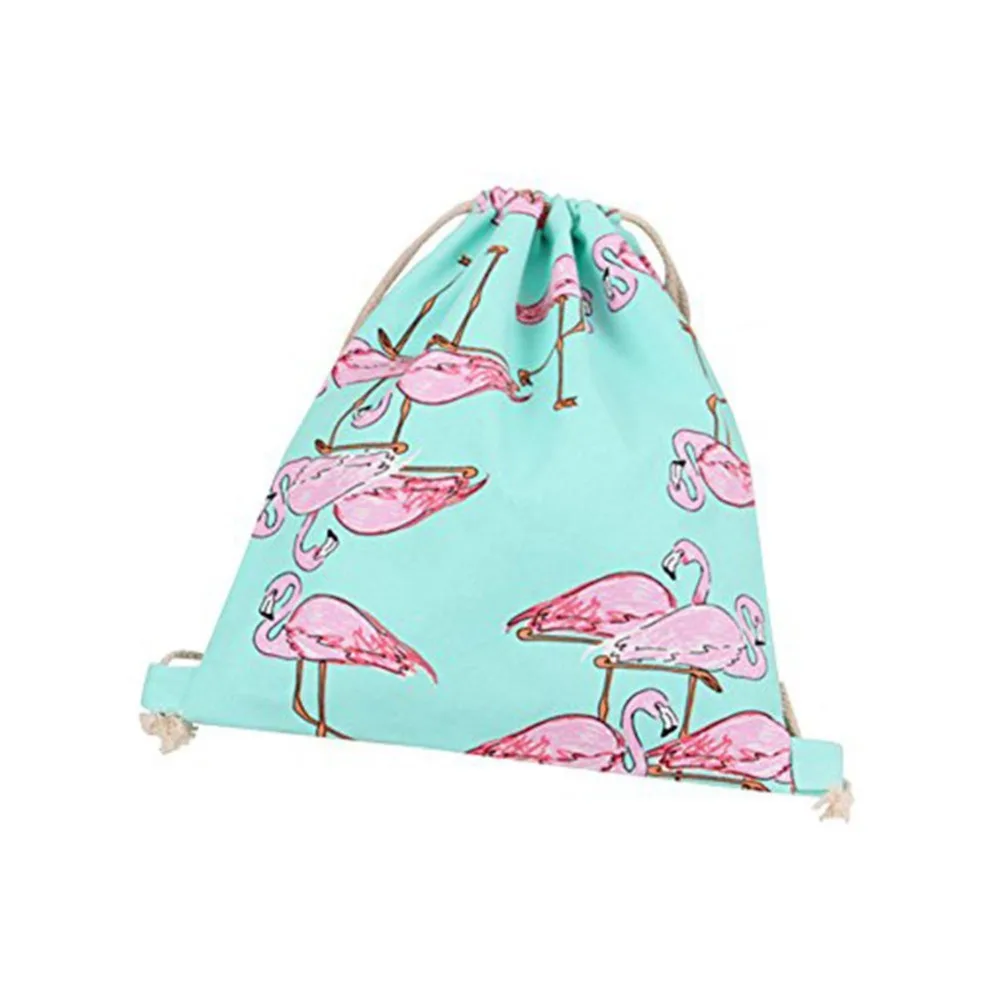 Холст Drawstring Сумка женская Путешествия Спортивная Для Хранения Симпатичные