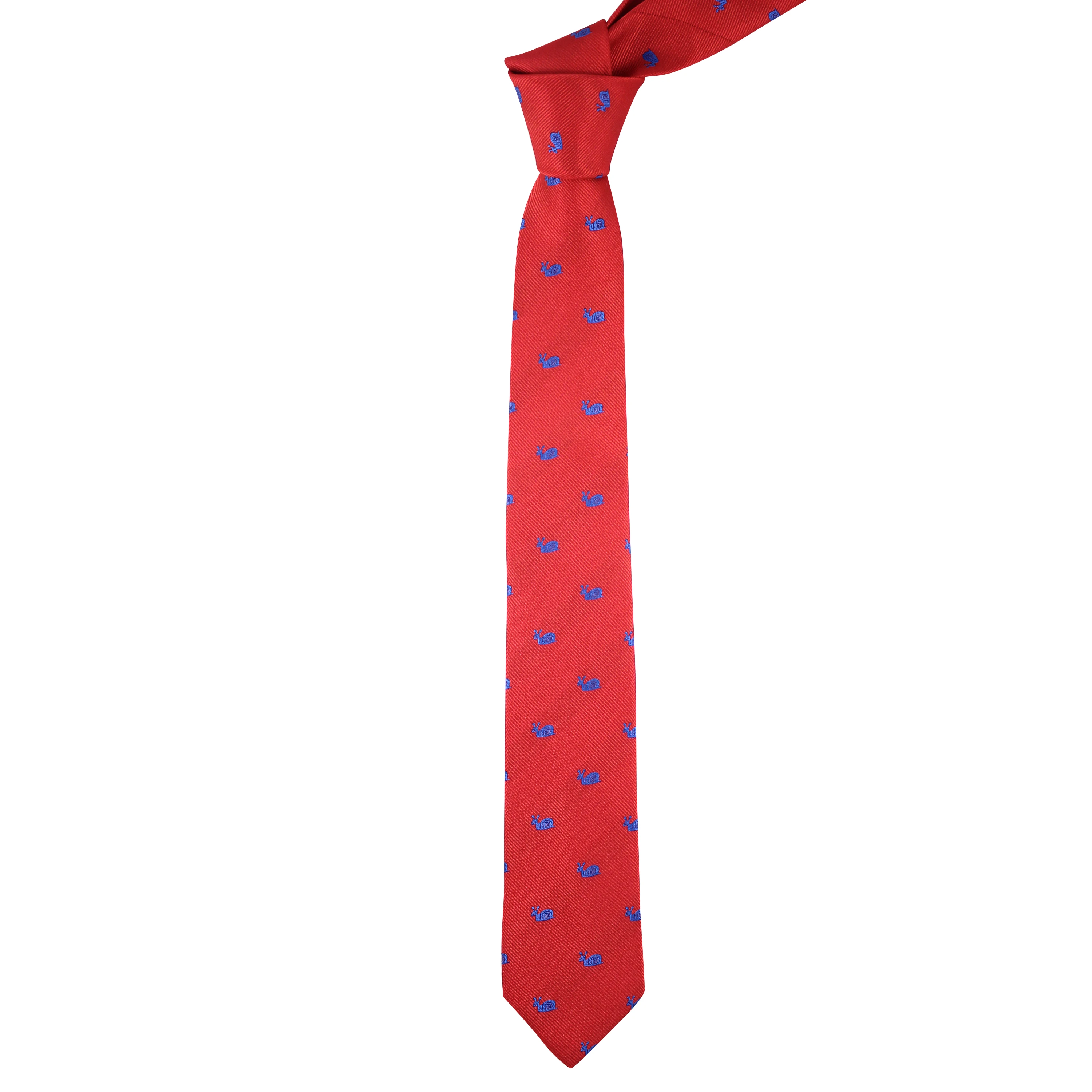 Микрофибра жаккард Улитка галстук синий красный День отца день рождения